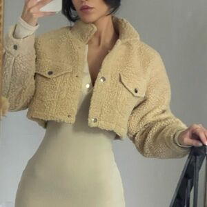 JLUXLABEL Tan Teddy Jacket